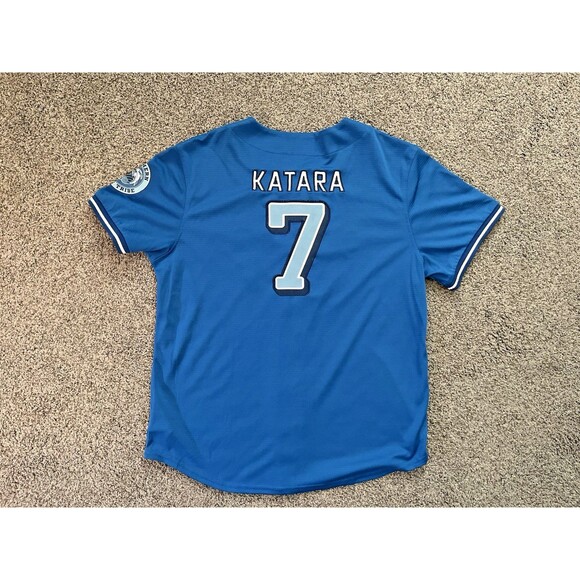 Avatar Last Airbender Jersey Mens Size Large Southern Water Tribe Katara 7 Stich - Picture 2 of 8
